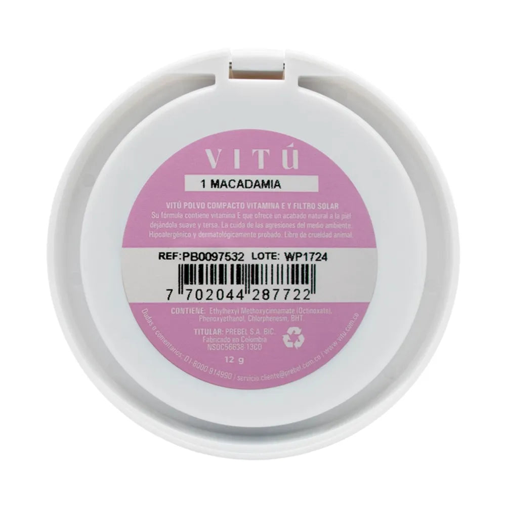 POLVO COMPACTO VITAMINA E VITU 01 MACADAMIA