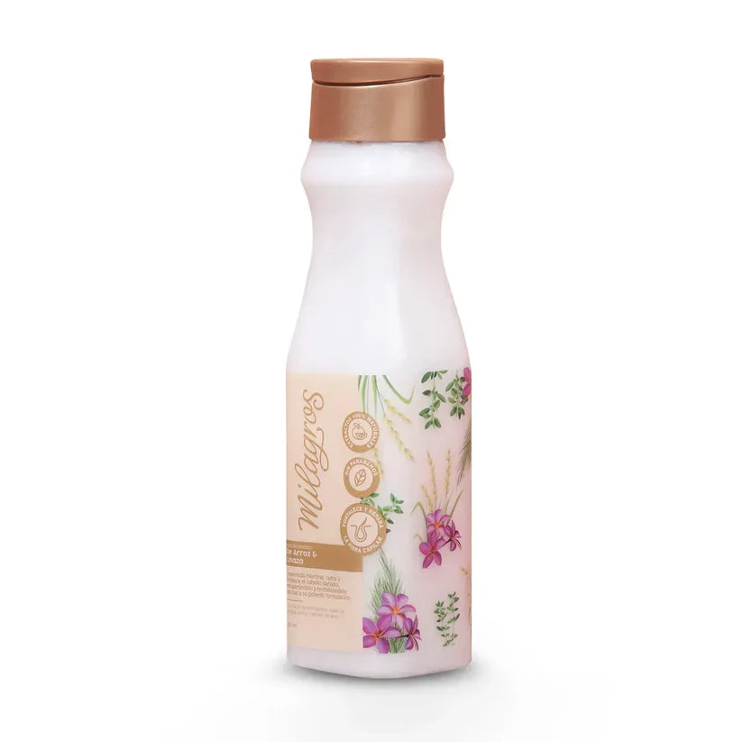 ACONDICIONADOR  ARROZ Y LINAZA MILAGROS 450ML