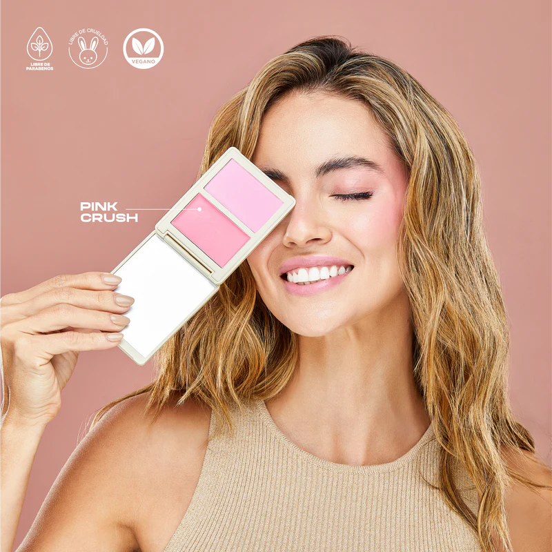 DUO DE RUBOR EN CREMA Y COMPACTO PINK CRUSH