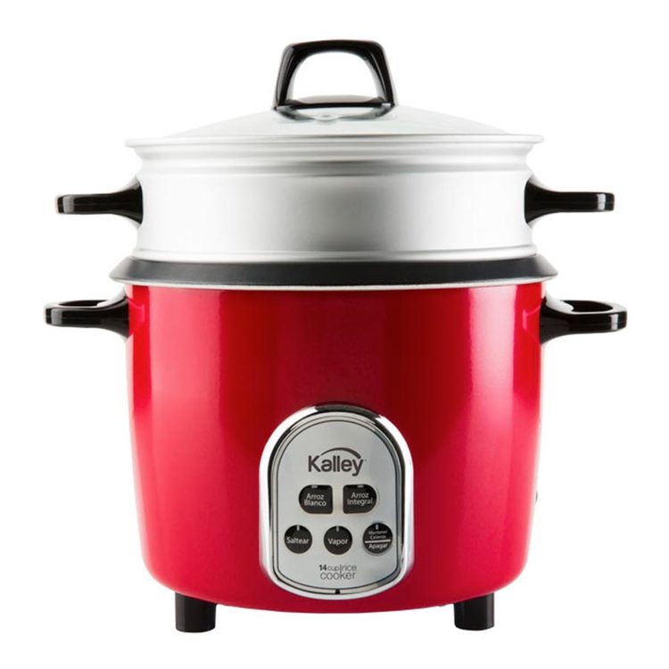 OLLA ARROCERA DIGITAL ROJA KALLEY  7 TAZAS 500 W