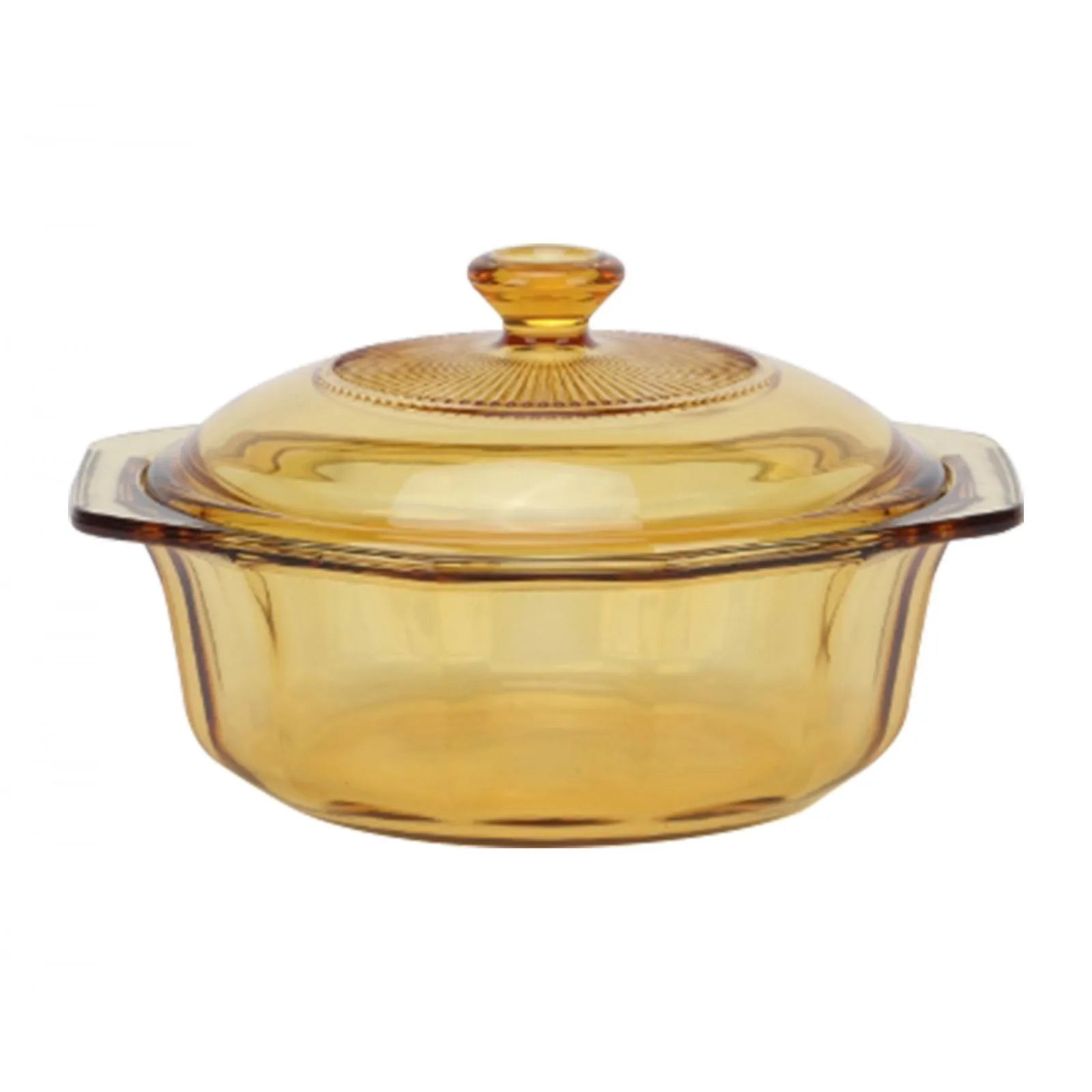 OLLA REFRACTARIA DE VIDRIO 1 LITRO CON TAPA