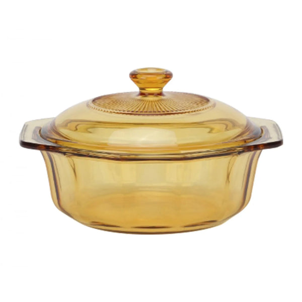 OLLA REFRACTARIA DE VIDRIO 1 LITRO CON TAPA