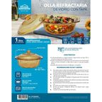 OLLA REFRACTARIA DE VIDRIO 1 LITRO CON TAPA