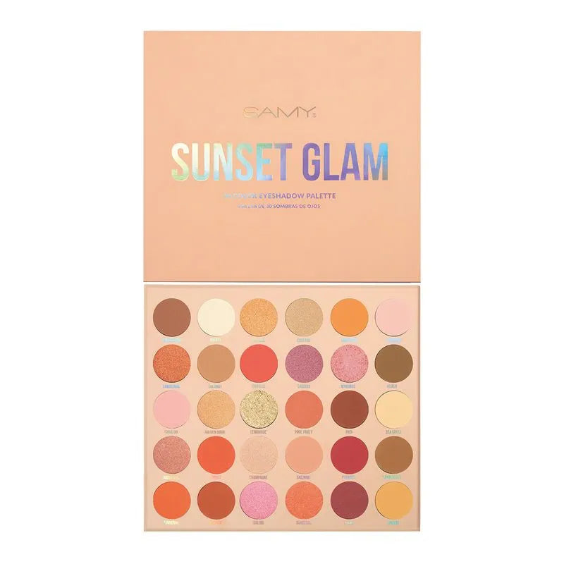 PALETA DE SOMBRAS X30 SUNSET GLAM SAMY