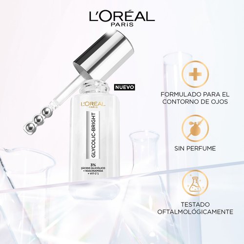 SERUM OJOS ANTI-OJERAS GLYCOLIC BRIGTH LOREAL PARIS 20G