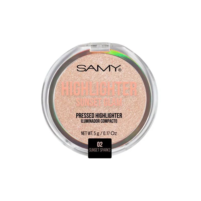 POLVO COMPACTO ILUMINADOR SUNSET GLAM SAMY 02 SUNSET