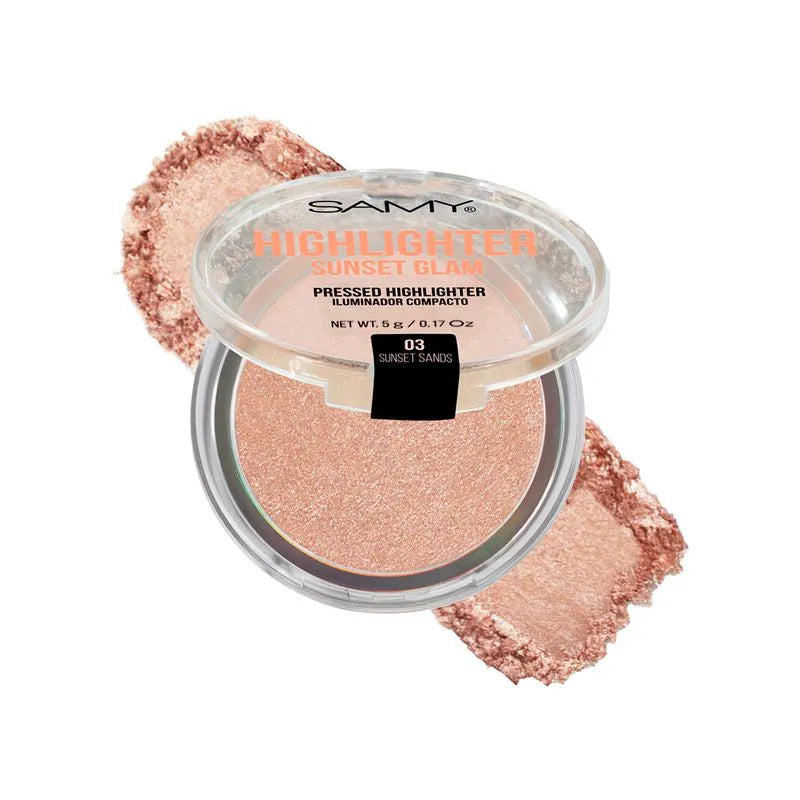 POLVO COMPACTO ILUMINADOR SUNSET GLAM SAMY 03 SUNSET SANDS