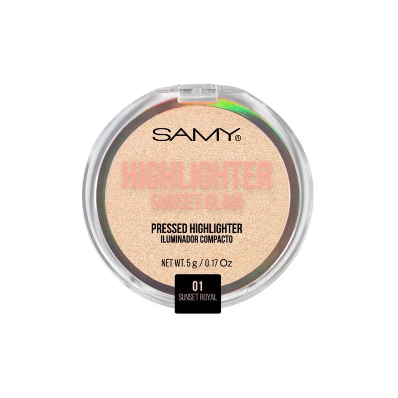 POLVO COMPACTO ILUMINADOR SUNSET GLAM SAMY 01 SUNSET ROYAL