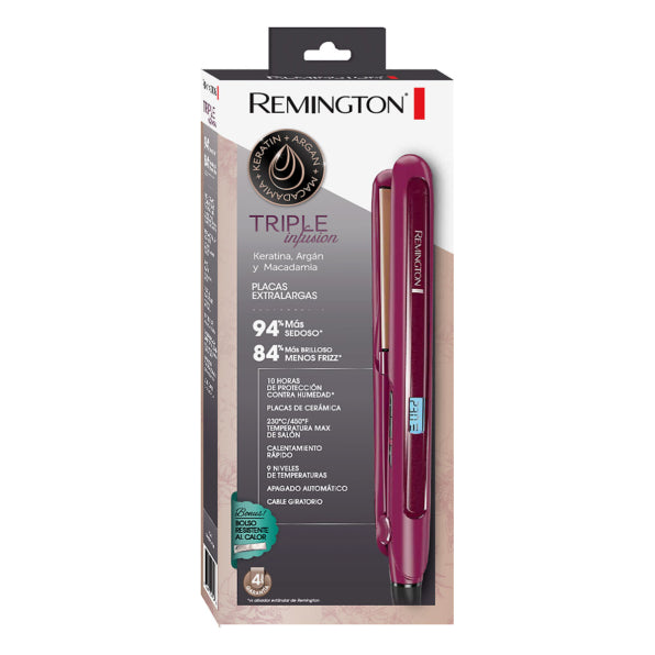 PLANCHA  KERATINA-ARGAN-MACADAMIA TRIPLE INFUCION REMINGTON