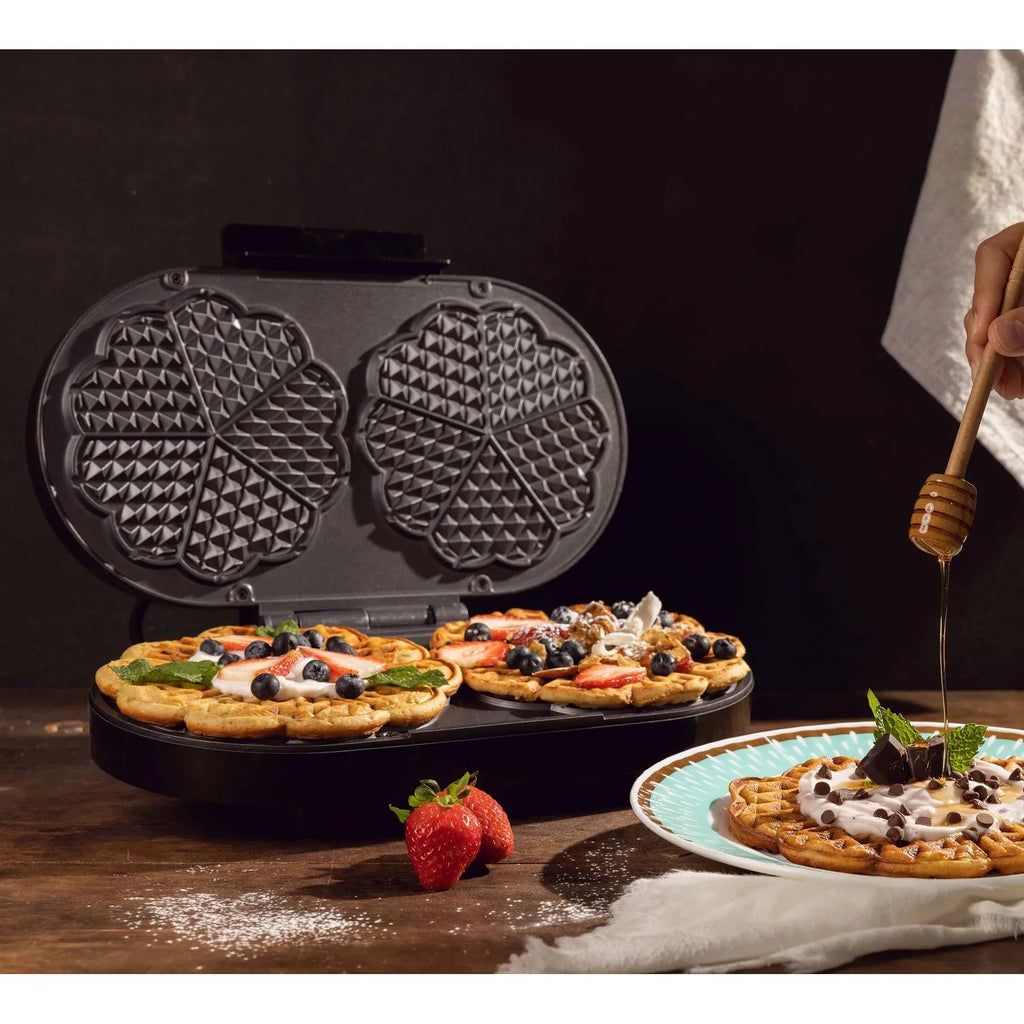 WAFFLERA 2 PUESTOS NEGRA HOME ELEMENTS