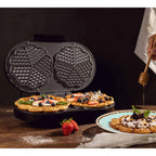 WAFFLERA 2 PUESTOS NEGRA HOME ELEMENTS