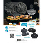 WAFFLERA 2 PUESTOS NEGRA HOME ELEMENTS