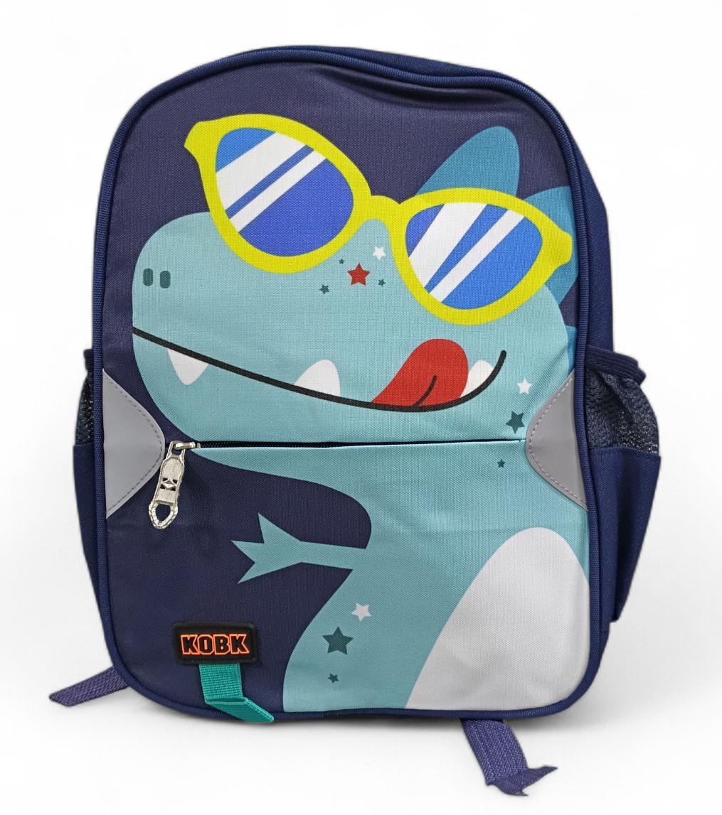 MORRAL ESCOLAR DINO AZUL KOBK