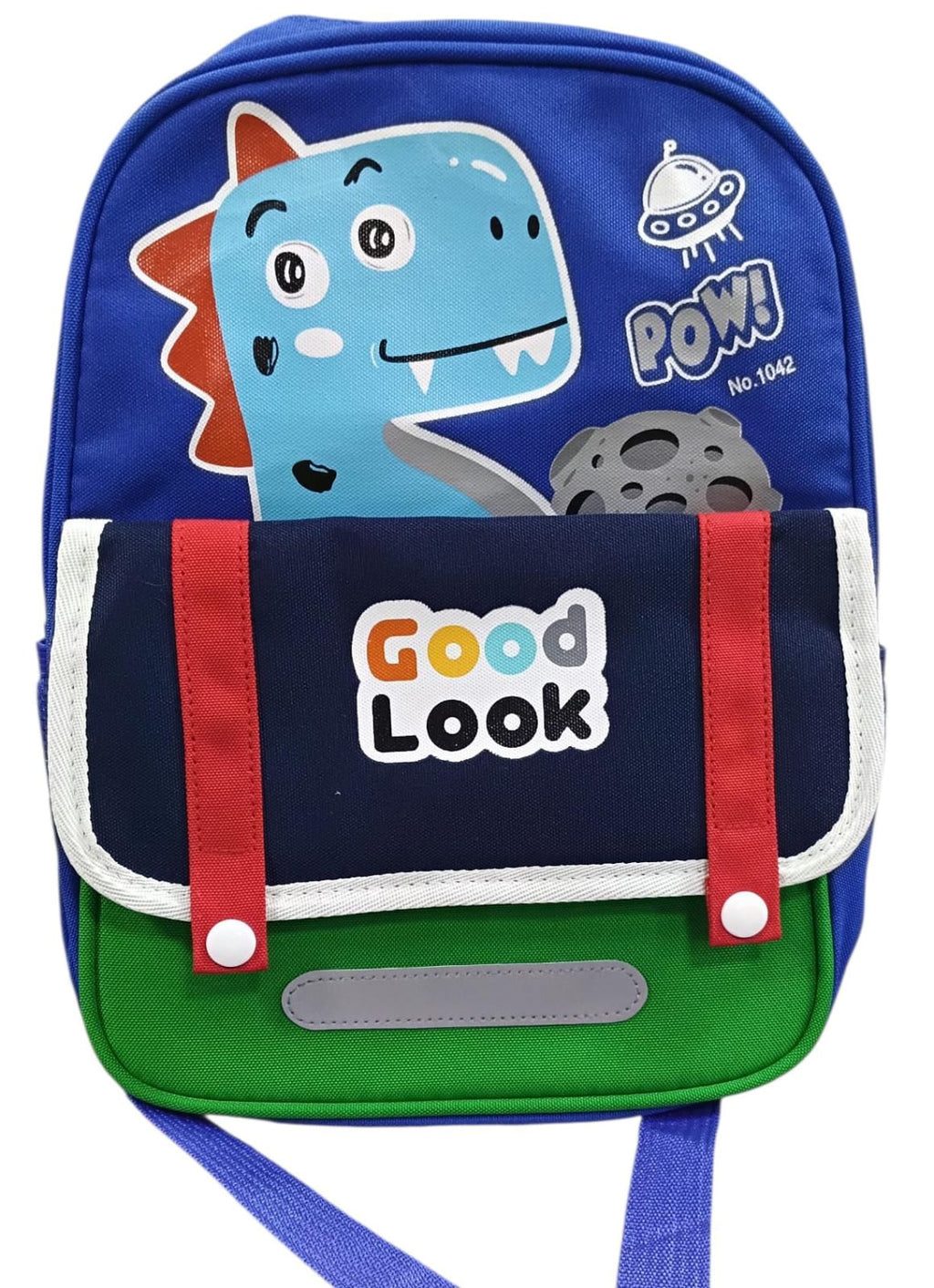 MORRAL INFANTIL DINSAURIO ESPACIAL- BOLSILLO VERDE