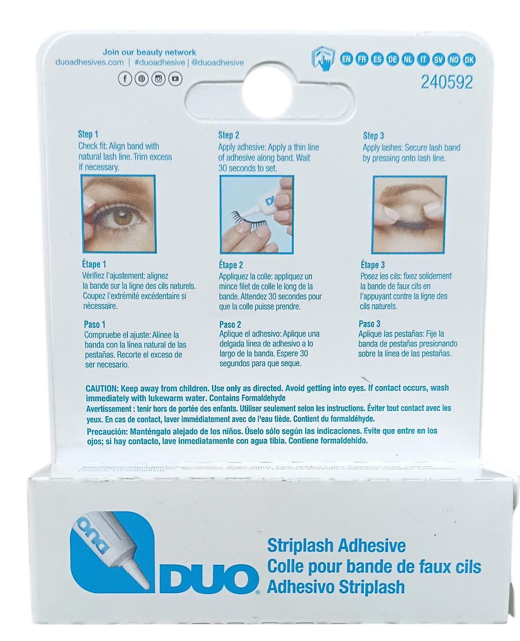 PEGANTE PARA PESTAÑAS DUO EXTRA FIJACION (AZUL)