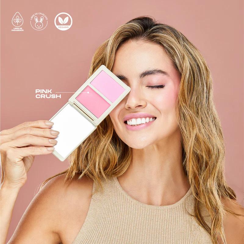 DUO DE RUBOR EN CREMA Y COMPACTO PINK CRUSH