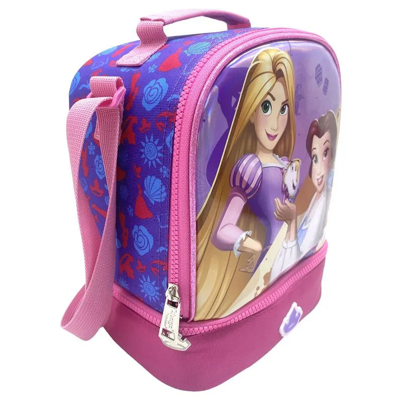LONCHERA PREMIUN DISNEY PRINCESA RAPUNZEL Y BELLA