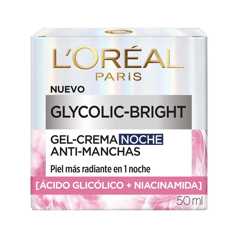 GEL CREMA NOCHE ANTIMANCHAS GLYCOLIC-BRIGTH  50ML LOREAL PARIS
