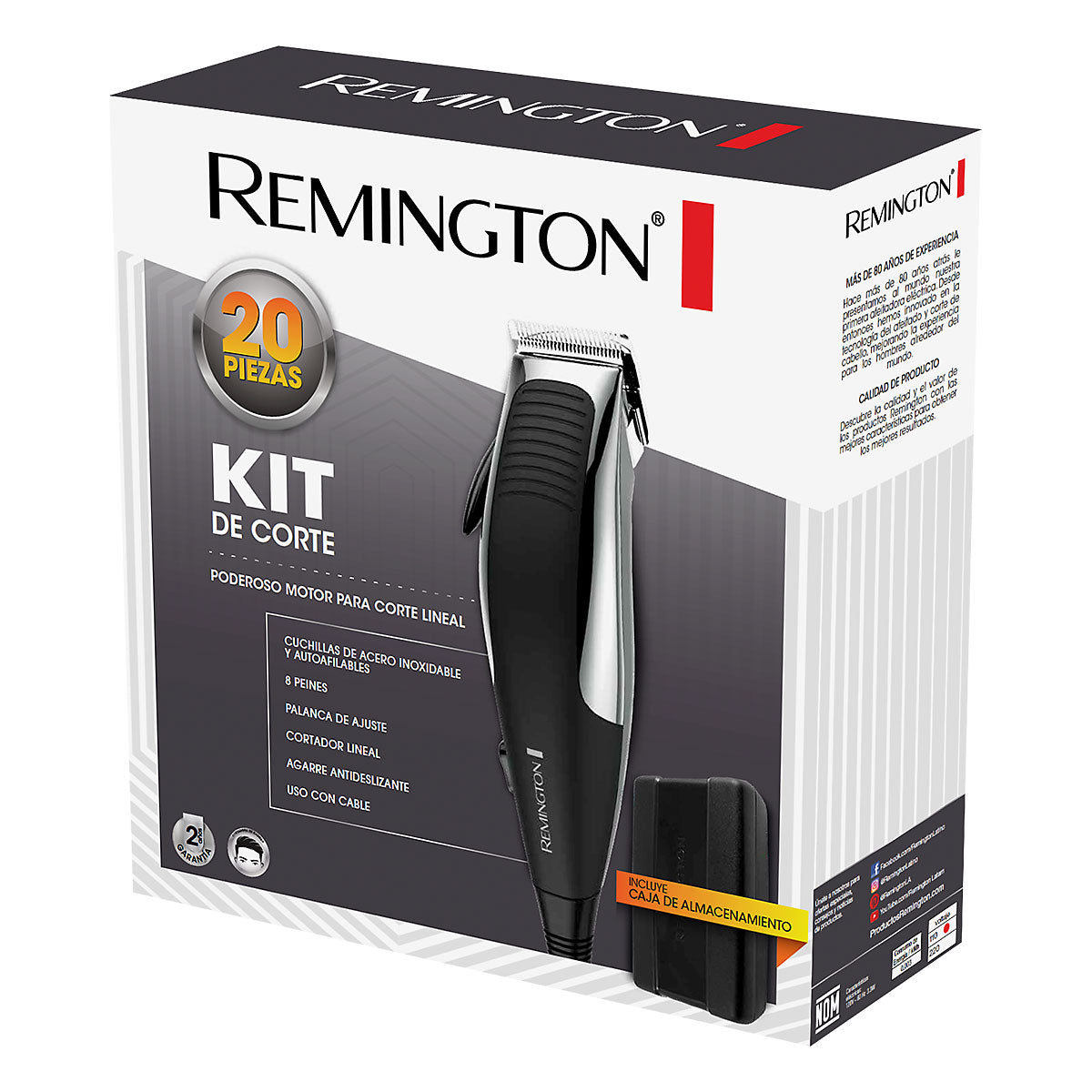 MAQUINA DE AFEITAR REMINGTON CUCHILLAS EN ACERO INOXIDABLE