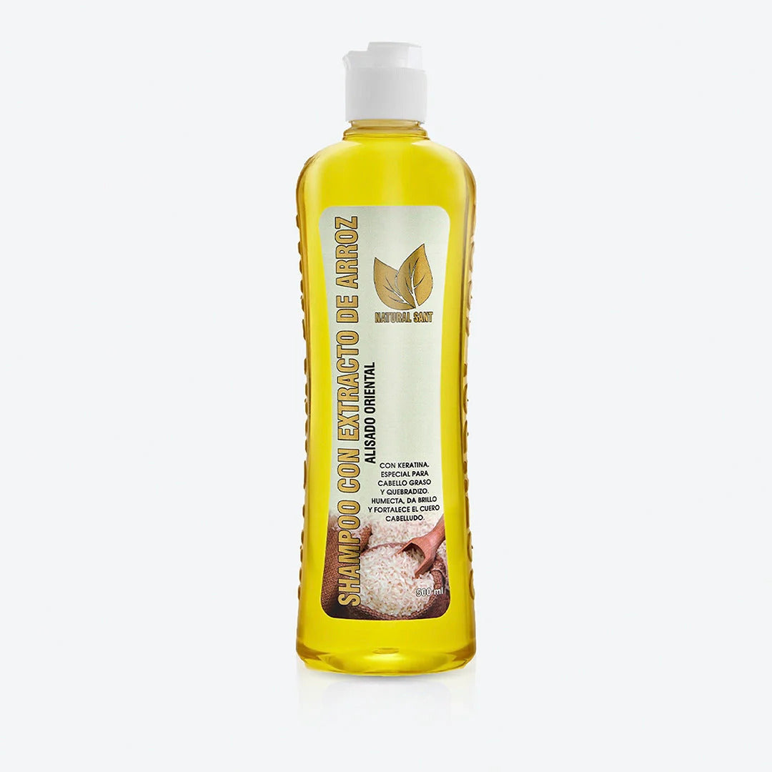 SHAMPOO CON EXTRACTO DE ARROZ  500 ML NATURAL SANT