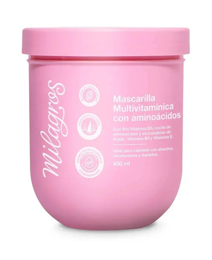 MASCARILLA MULTIVITAMINICA CON AMINOACIDOS MILAGROS 450GR