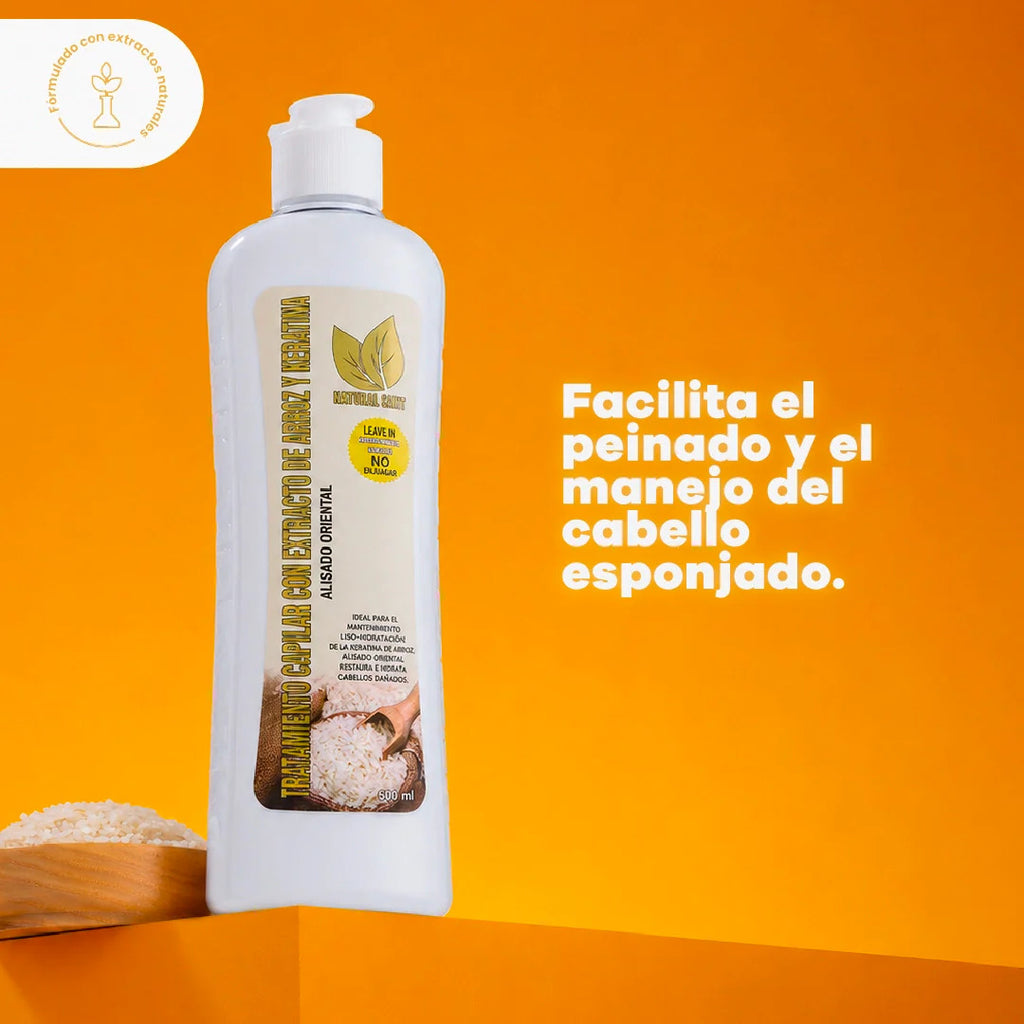 TRATAMIENTO CAPILAR  DE ARROZ Y KERATINA 500ML NATURAL SANT